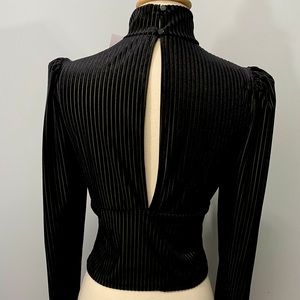 Forever 21 Velvet Ribbed Black Long sleeve